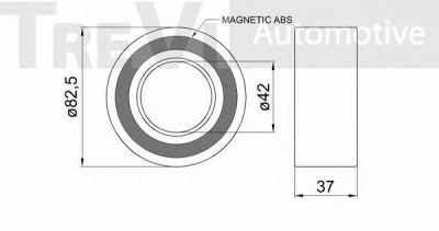 TREVI AUTOMOTIVE wb1685 -  Комплект подшипника ступицы колеса